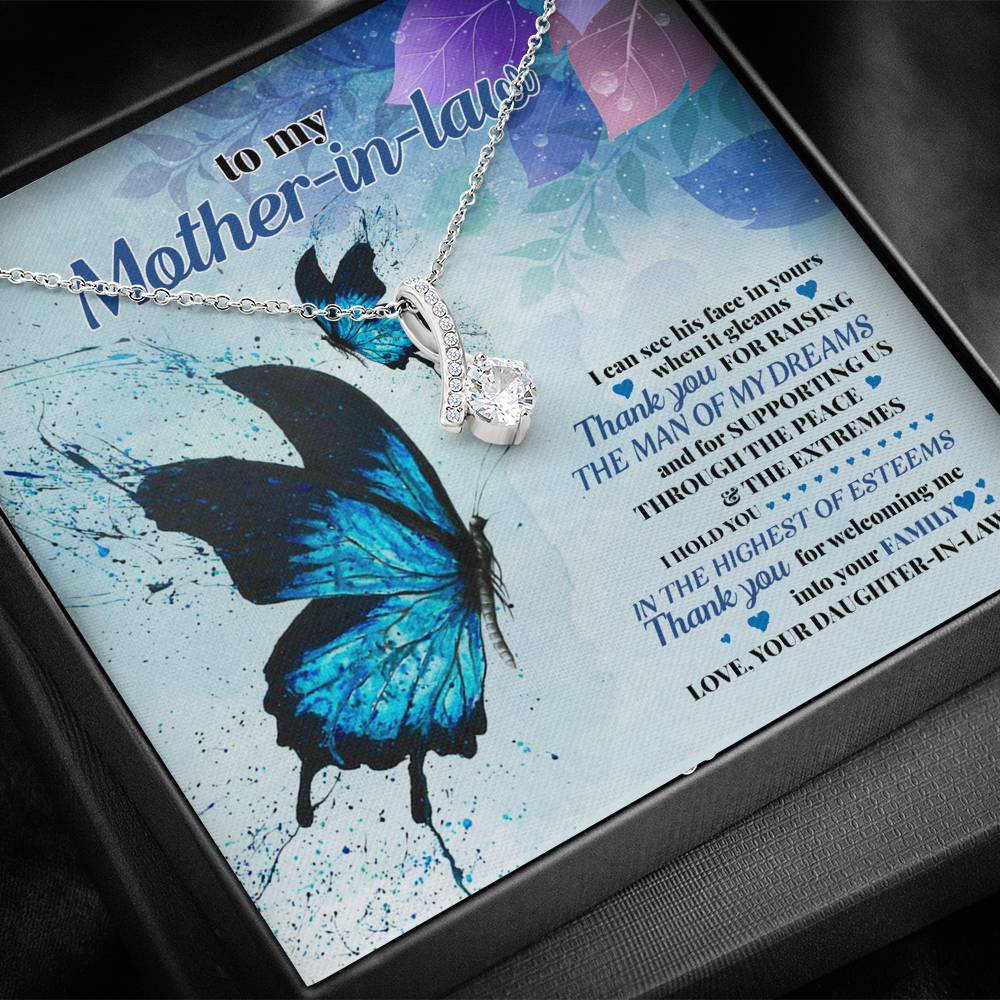 TO MY MOTHER IN LAW "ESTEEMS" ALLURING BEAUTY NECKLACE GIFT SET - ON CLOUD NINE GIFTS