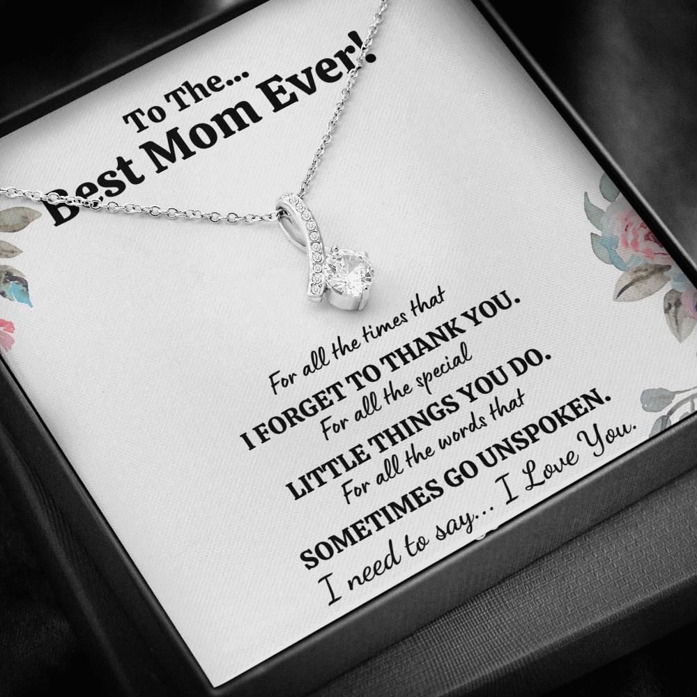 TO THE BEST MOM EVER "FOR ALL" ALLURING BEAUTY NECKLACE GIFT SET - ON CLOUD NINE GIFTS