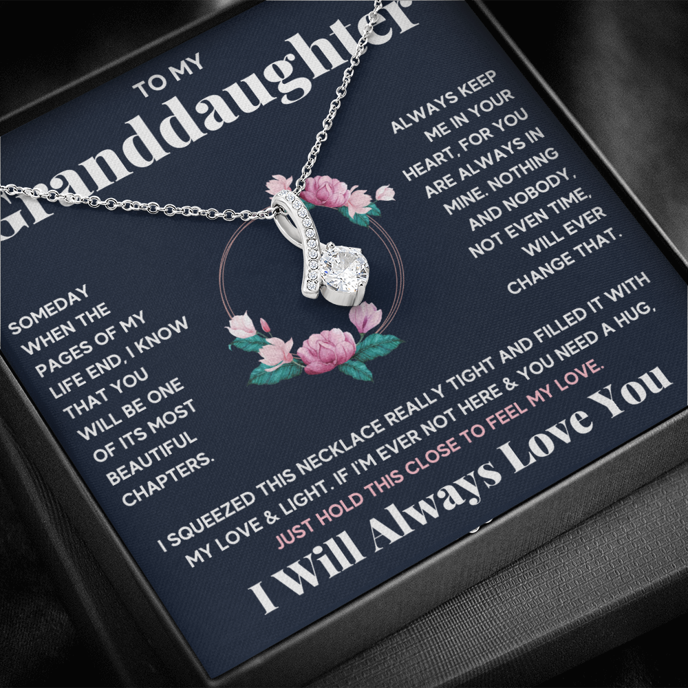 Grandma granddaughter necklace from grandpa and grandmother jewelry birthday gift Alluring Necklace with Message Card and Gift Box - ON CLOUD NINE GIFTS