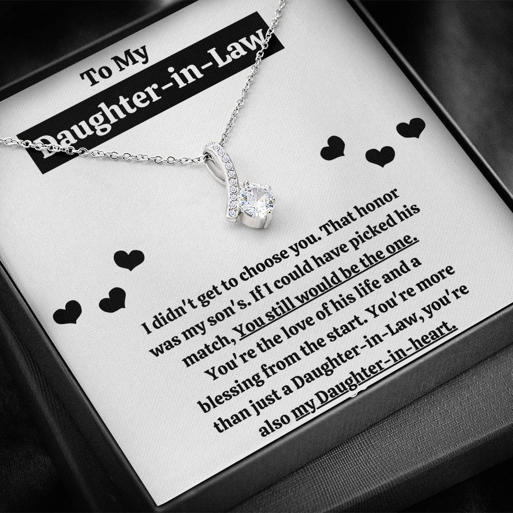 TO MY DAUGHTER-IN-LAW "BLESSING FROM THE START" ALLURING BEAUTY NECKLACE GIFT SET - ON CLOUD NINE GIFTS