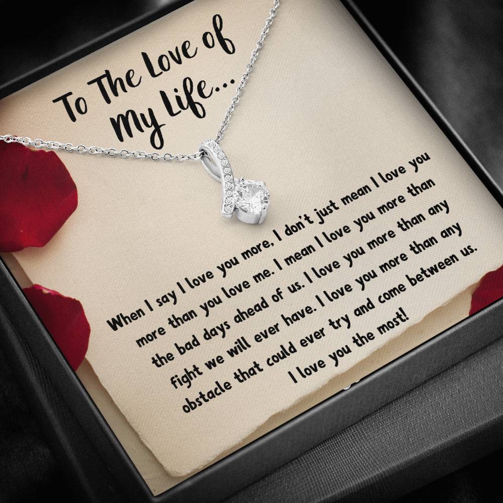 TO THE LOVE OF MY LIFE "LOVE NOTE" ALLURING BEAUTY NECKLACE GIFT SET - ON CLOUD NINE GIFTS