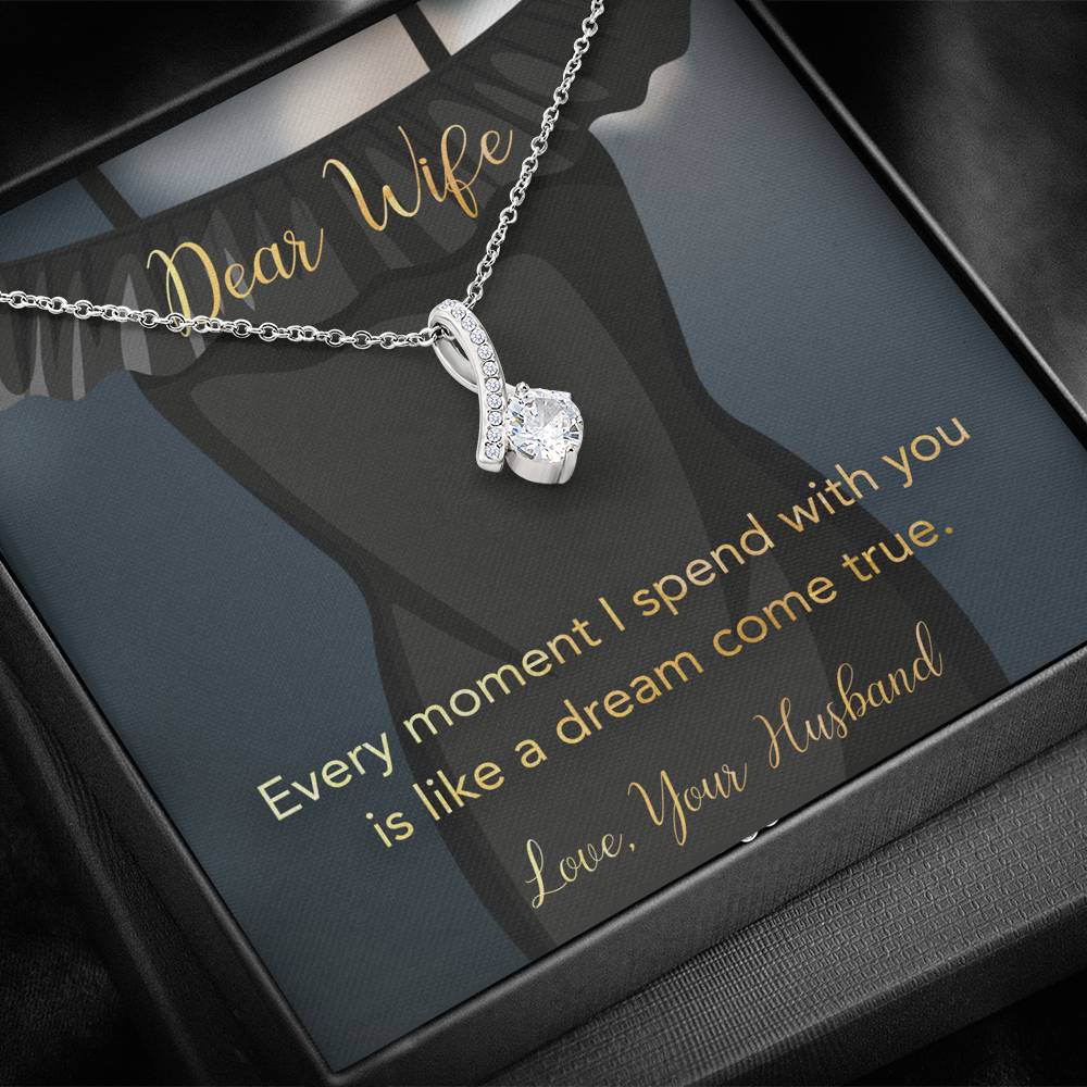 DEAR WIFE "COME TRUE" ALLURING BEAUTY NECKLACE GIFT SET - ON CLOUD NINE GIFTS