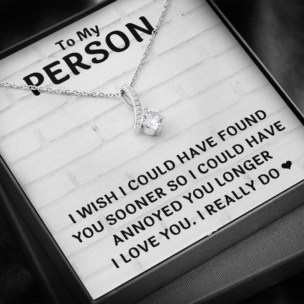 TO MY PERSON "FOUND YOU SOONER" ALLURING BEAUTY NECKLACE GIFT SET - ON CLOUD NINE GIFTS