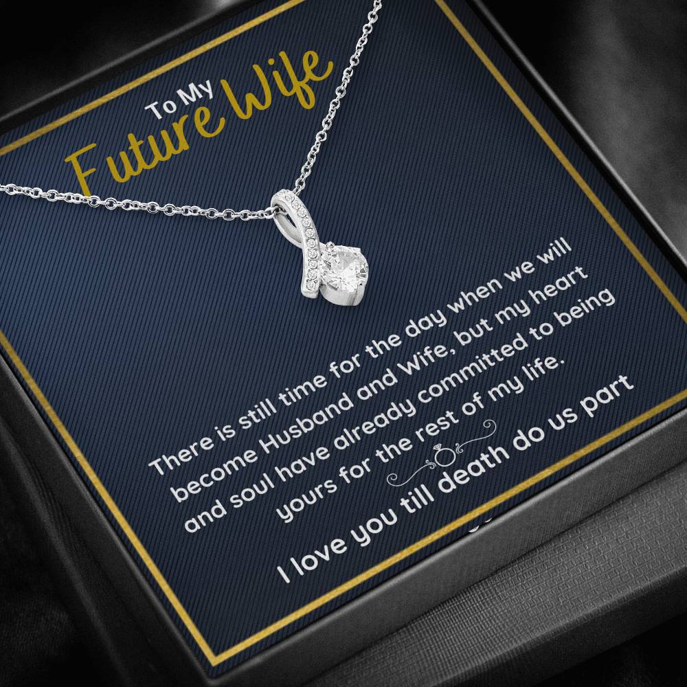 TO MY FUTURE WIFE "COMMITTED" ALLURING BEAUTY NECKLACE GIFT SET - ON CLOUD NINE GIFTS