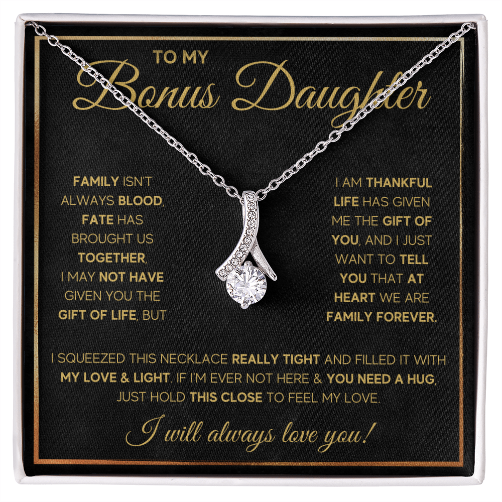 Step daughter gifts from stepmom, bonus daughter necklaces, stepdaughter jewelry, father stepdaughter necklace - ON CLOUD NINE GIFTS