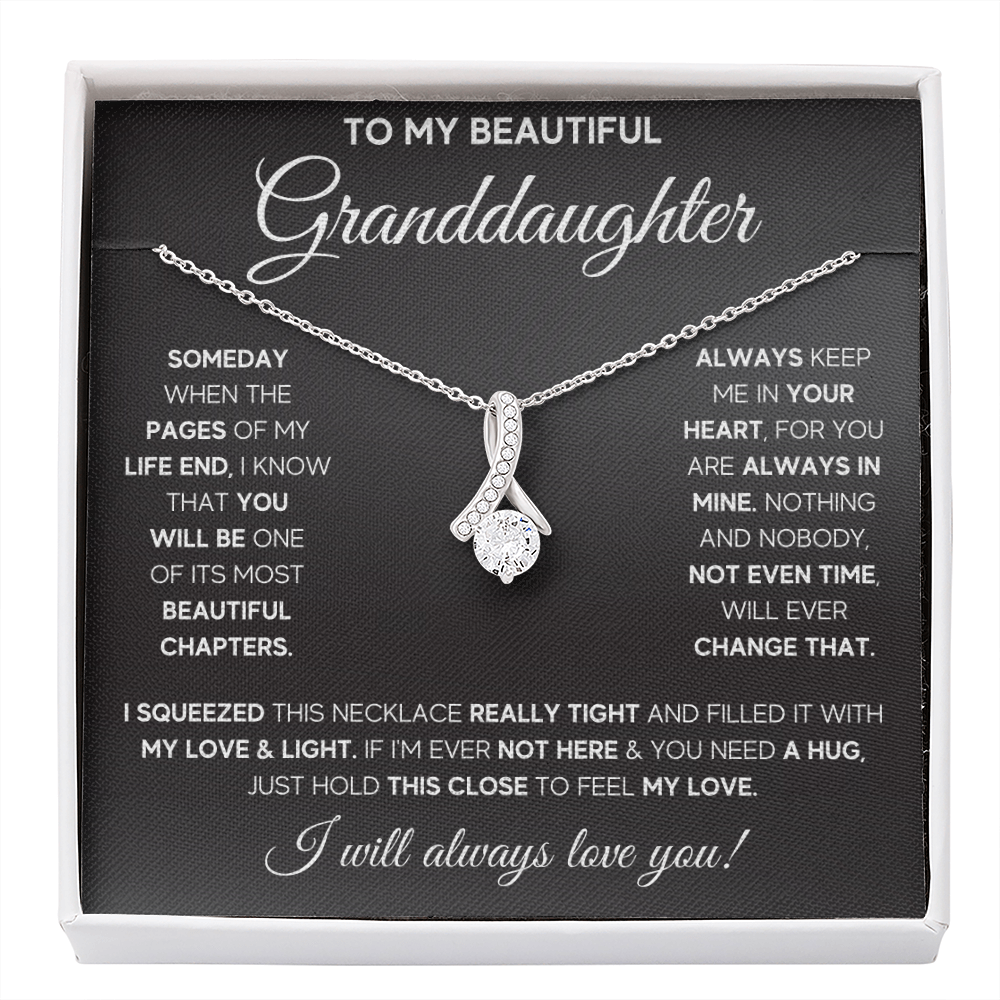 Granddaughter gifts from grandma jewelry from grandpa birthday gift for my granddaughter Alluring Necklace with Message Card and Gift Box - ON CLOUD NINE GIFTS