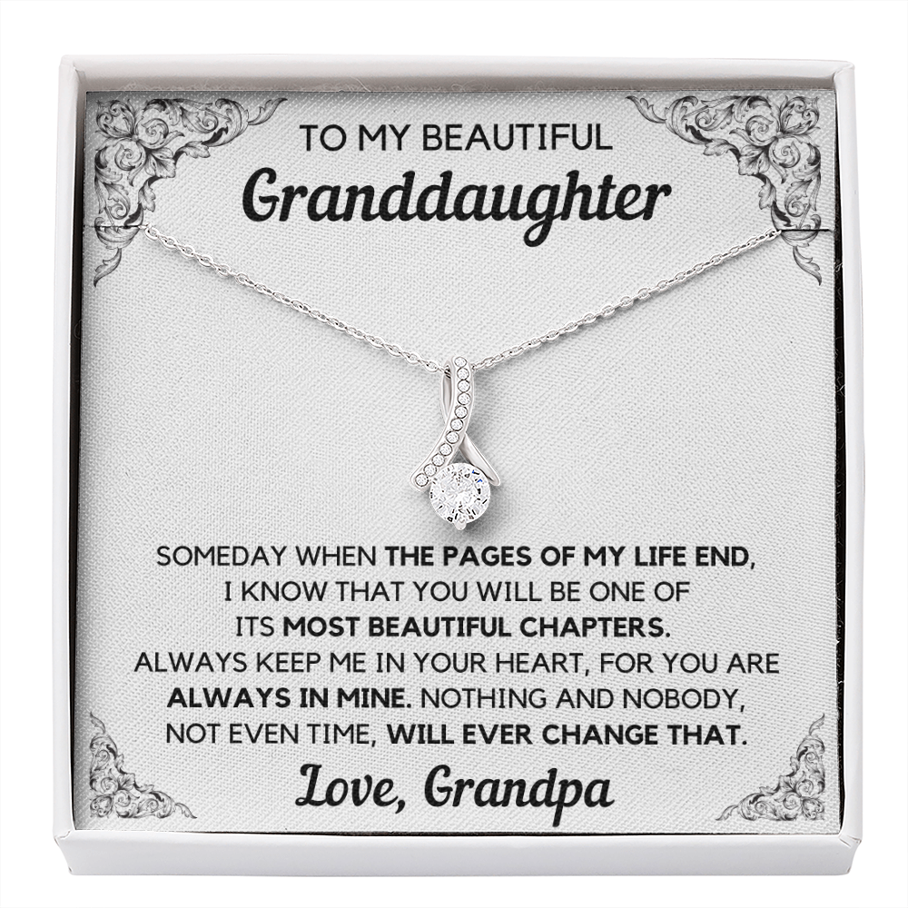 Granddaughter gifts from grandma jewelry from grandpa birthday gift for my granddaughter Alluring Necklace with Message Card and Gift Box - ON CLOUD NINE GIFTS