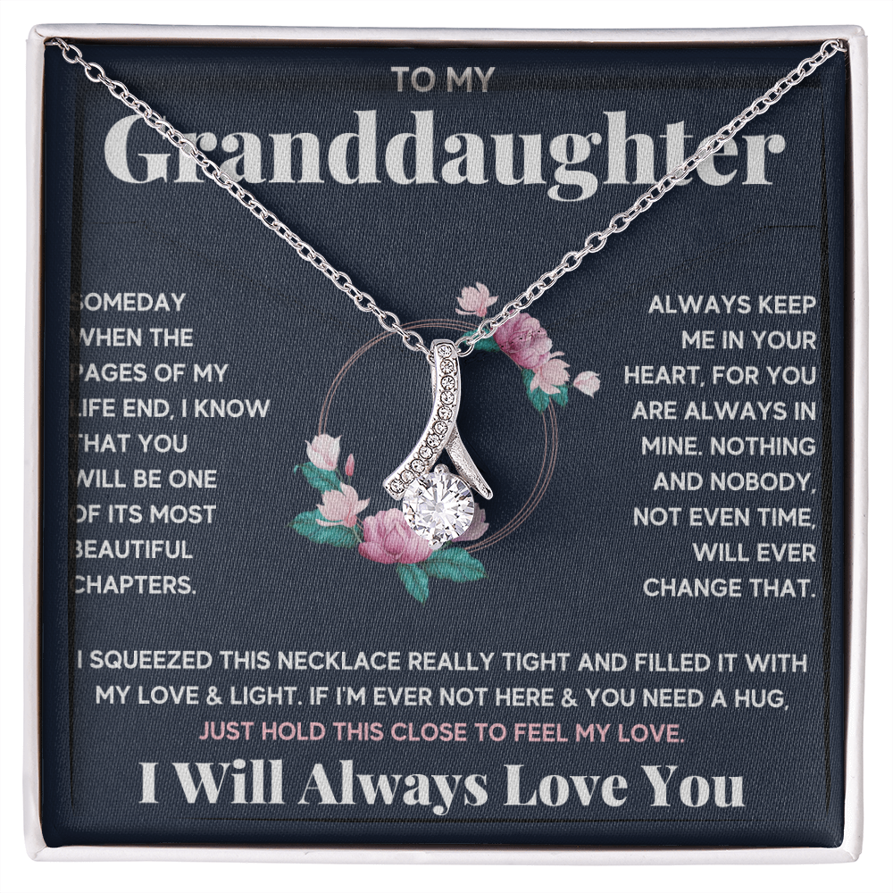 Grandma granddaughter necklace from grandpa and grandmother jewelry birthday gift Alluring Necklace with Message Card and Gift Box - ON CLOUD NINE GIFTS