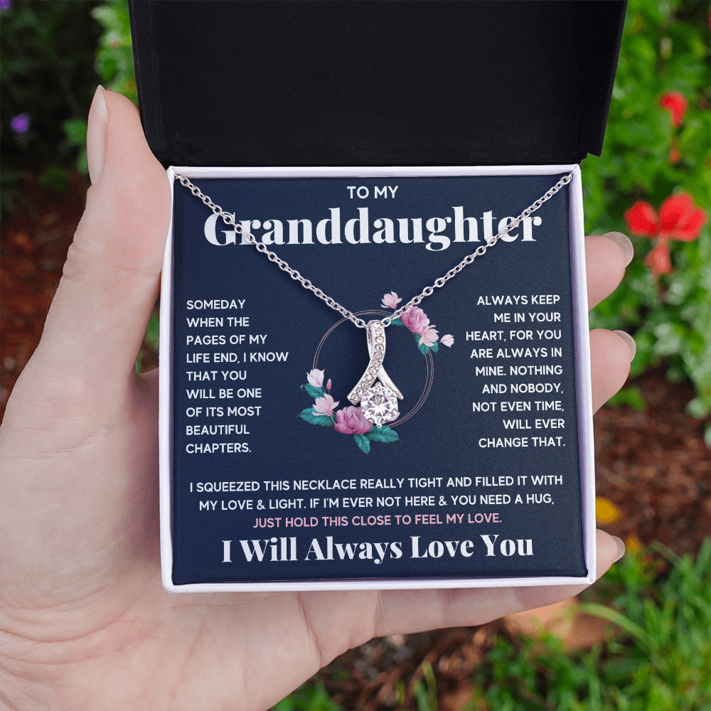 Grandma granddaughter necklace from grandpa and grandmother jewelry birthday gift Alluring Necklace with Message Card and Gift Box - ON CLOUD NINE GIFTS