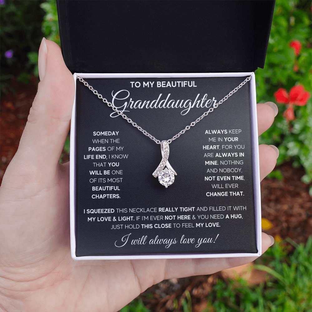 Granddaughter gifts from grandma jewelry from grandpa birthday gift for my granddaughter Alluring Necklace with Message Card and Gift Box - ON CLOUD NINE GIFTS