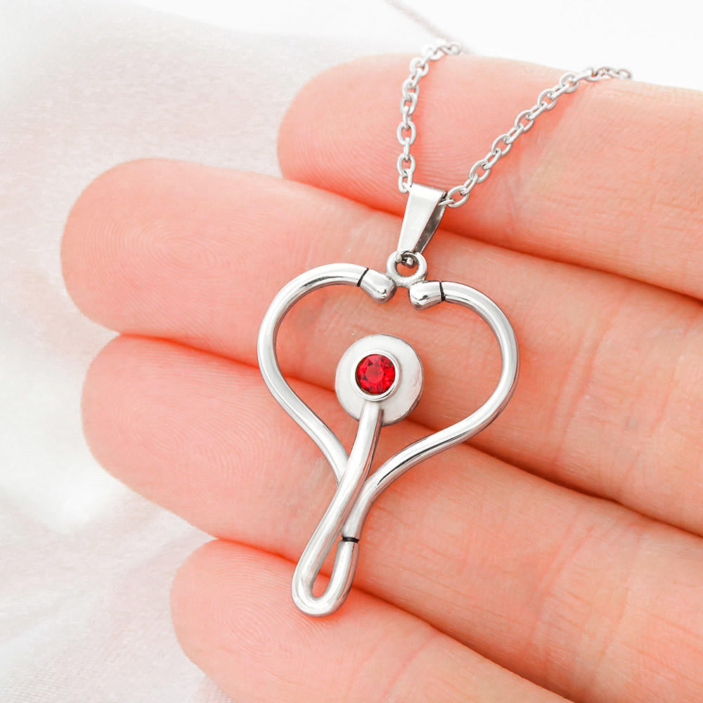 TO MY FAVORITE NURSE STETHOSCOPE NECKLACE GIFT SET - ON CLOUD NINE GIFTS