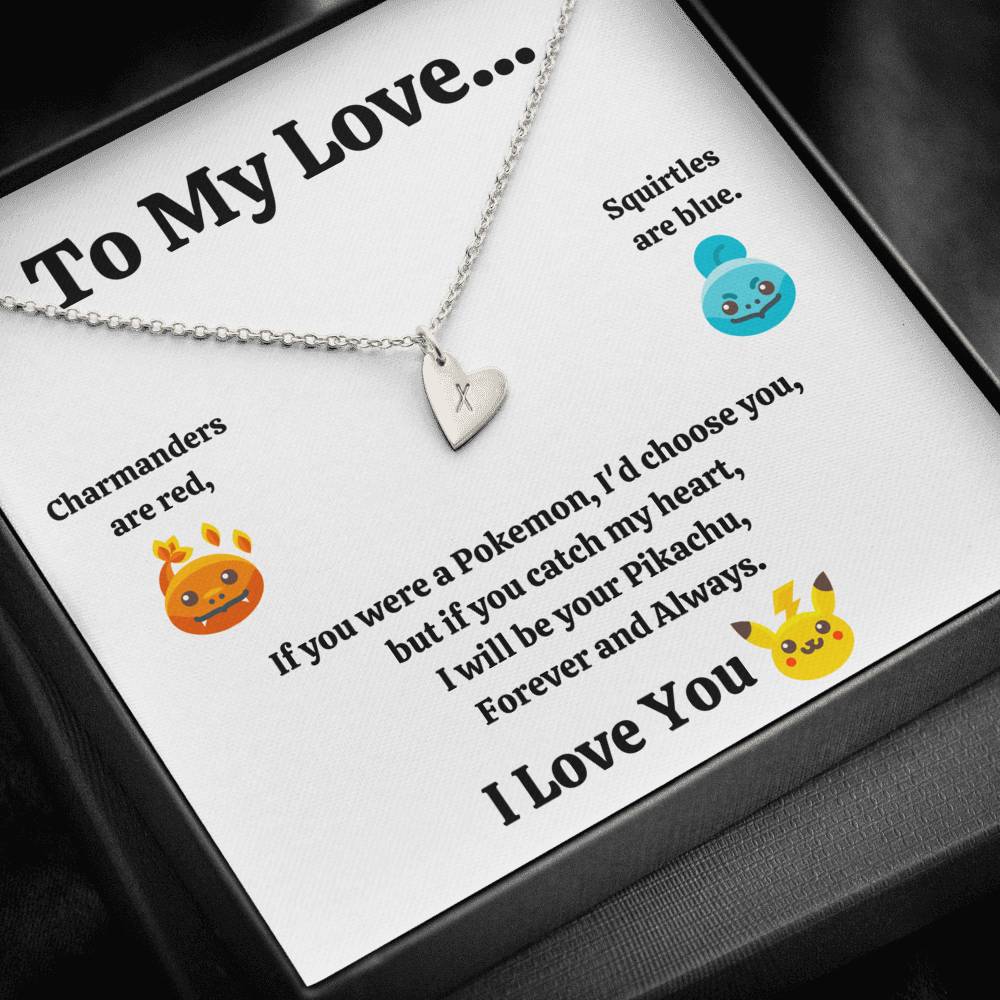 TO MY LOVE "CATCH MY HEART" CUSTOM NAME INITIALS ENGRAVING HEARTS NECKLACE GIFT SET - ON CLOUD NINE GIFTS