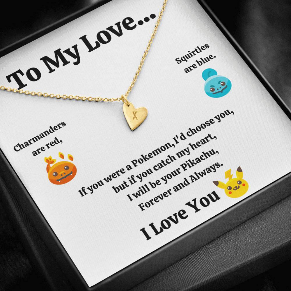 TO MY LOVE "CATCH MY HEART" CUSTOM NAME INITIALS ENGRAVING HEARTS NECKLACE GIFT SET - ON CLOUD NINE GIFTS