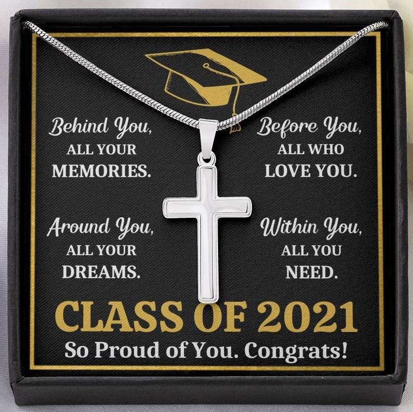 GRADUATION UNISEX CROSS NECKLACE GIFT SET - ON CLOUD NINE GIFTS