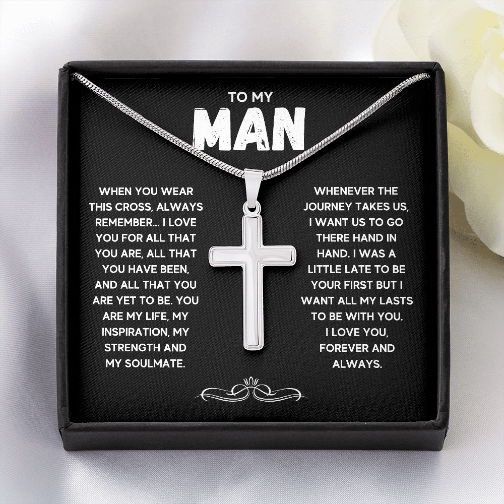TO MY MAN INSPIRATION CROSS NECKLACE GIFT SET - ON CLOUD NINE GIFTS