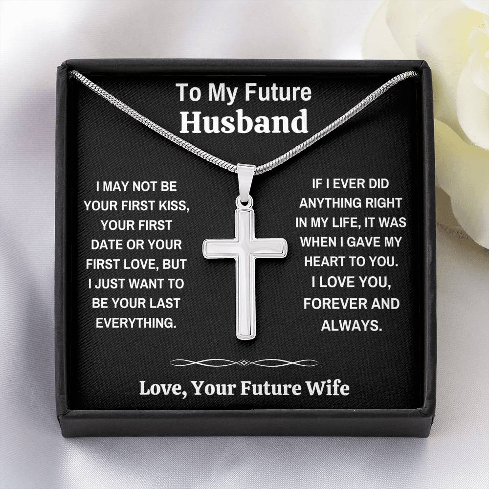 TO MY FUTURE HUSBAND CROSS NECKLACE GIFT SET - ON CLOUD NINE GIFTS