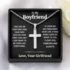 TO MY BOYFRIEND MY HEART BLACK CROSS NECKLACE GIFT SET - ON CLOUD NINE GIFTS