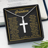 TO MY GRANDSON "AIM FOR THE SKIES" ARTISAN CROSS NECKLACE GIFT SET - ON CLOUD NINE GIFTS