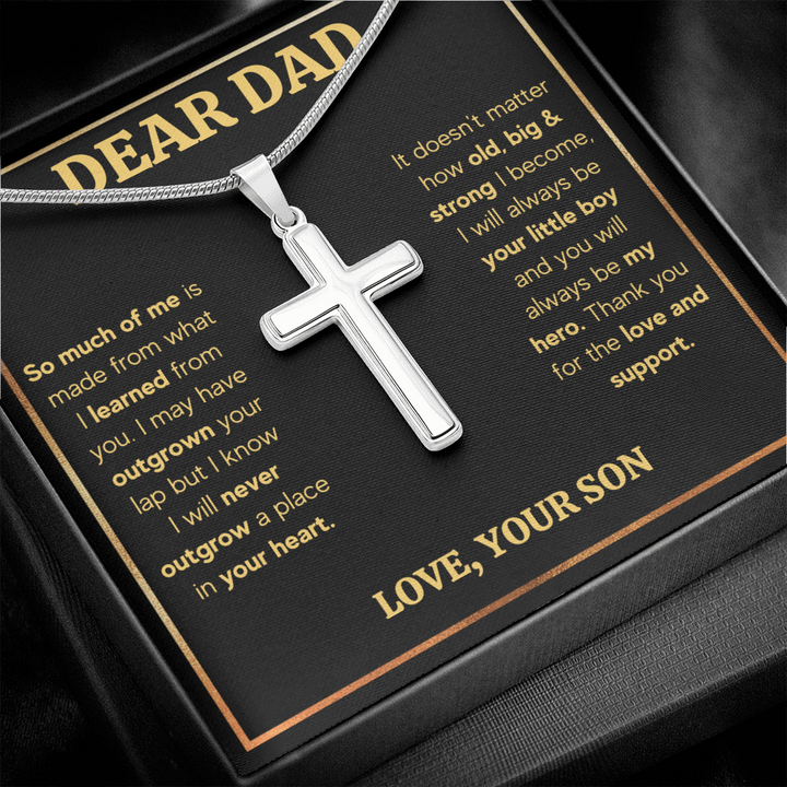 Dad gifts from son, necklace for dad who wants nothing, dad birthday gifts from son, happy birthday dad cross, best dad ever gifts - ON CLOUD NINE GIFTS