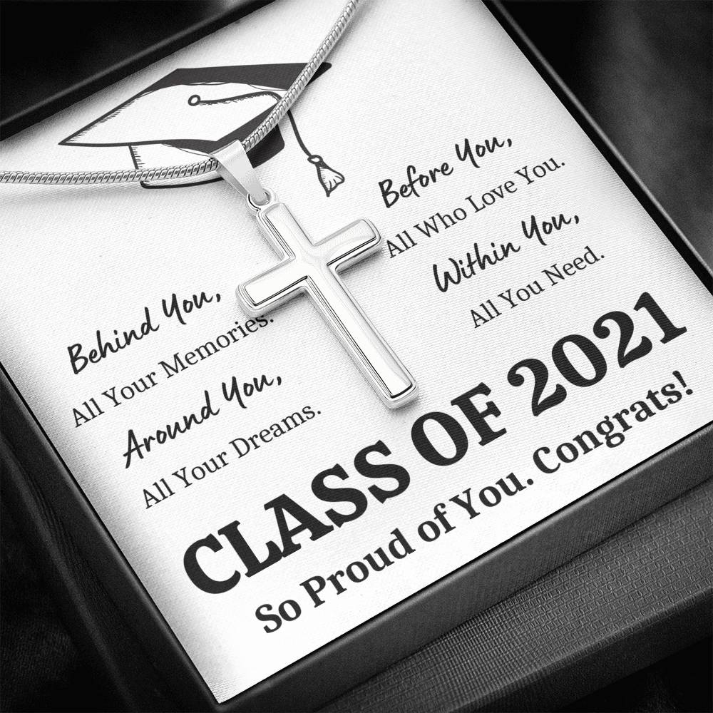 GRADUATION ALL YOU NEED CROSS NECKLACE GIFT SET - ON CLOUD NINE GIFTS