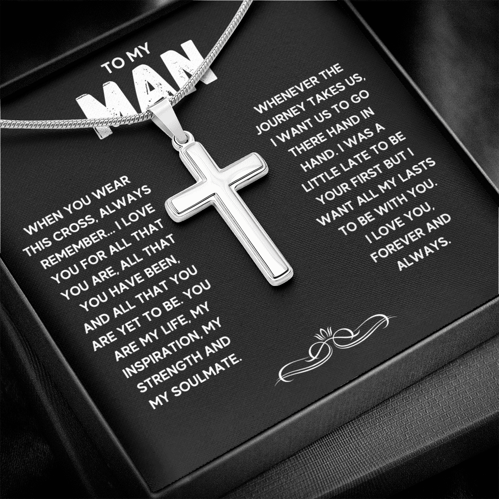 To my man husband boyfriend soulmate, husband necklace from wife, necklace for boyfriend, gift ideas for him, gifts for men - ON CLOUD NINE GIFTS