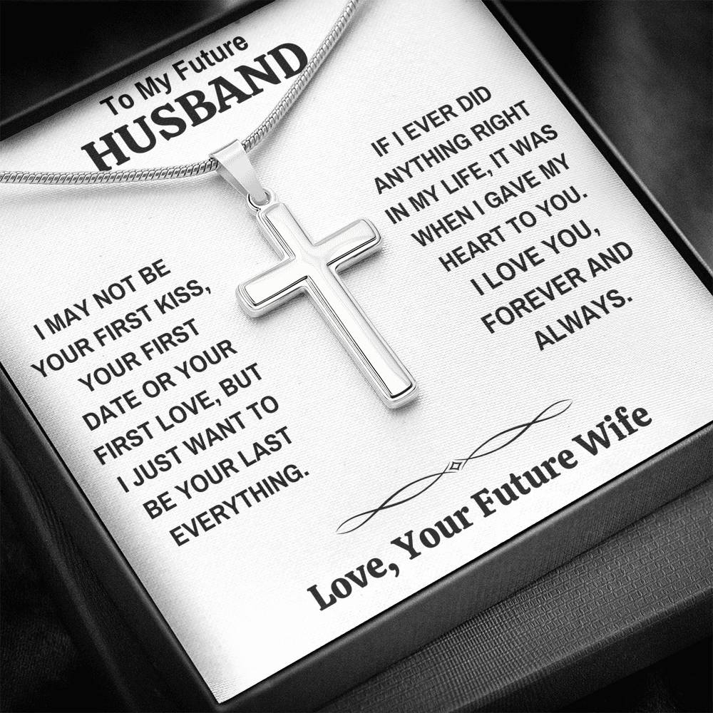 TO MY FUTURE HUSBAND "MY HEART" CROSS NECKLACE GIFT SET - ON CLOUD NINE GIFTS