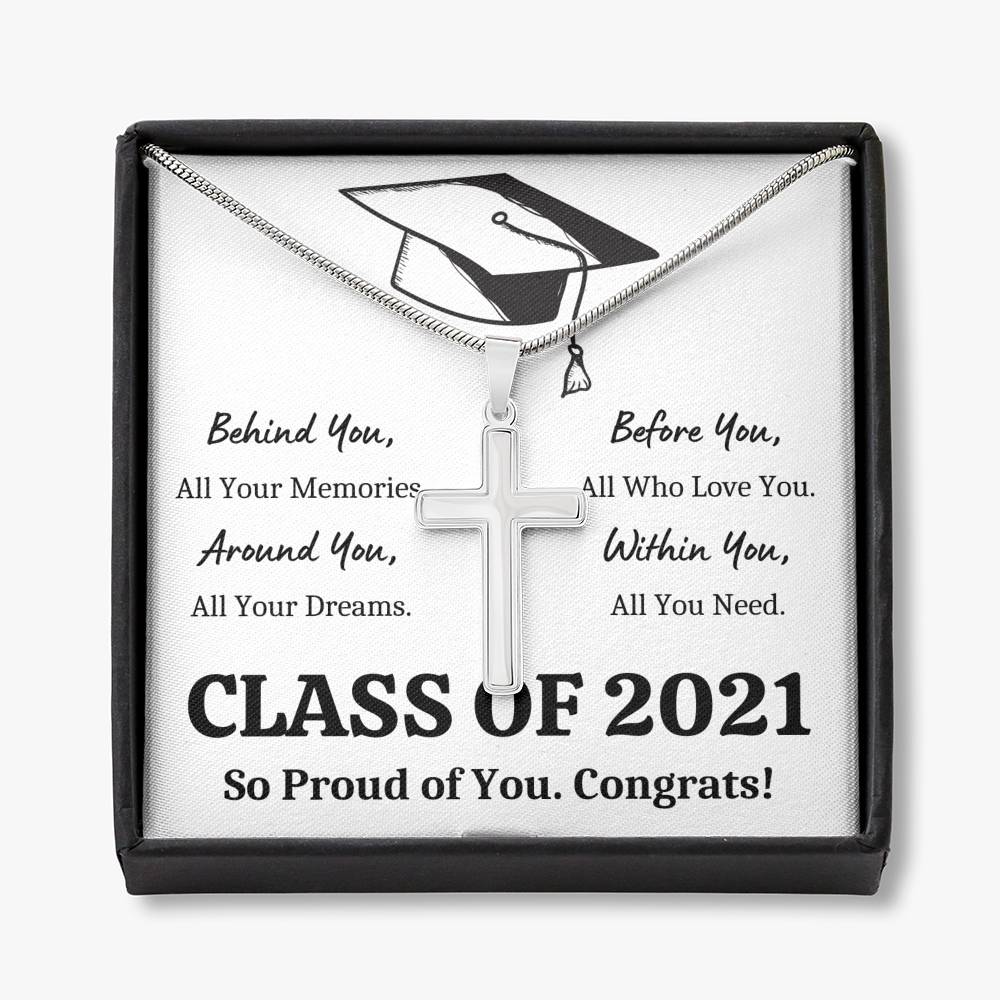 GRADUATION ALL YOU NEED CROSS NECKLACE GIFT SET - ON CLOUD NINE GIFTS
