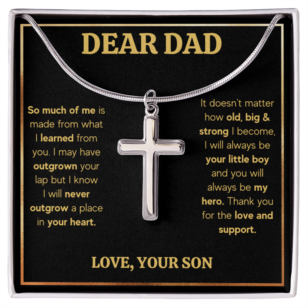Dad gifts from son, necklace for dad who wants nothing, dad birthday gifts from son, happy birthday dad cross, best dad ever gifts - ON CLOUD NINE GIFTS