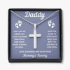 TO MY DADDY HERO GREY CROSS NECKLACE GIFT SET - ON CLOUD NINE GIFTS