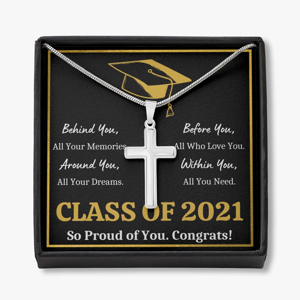 GRADUATION ALL YOU NEED GOLD CROSS NECKLACE GIFT SET - ON CLOUD NINE GIFTS