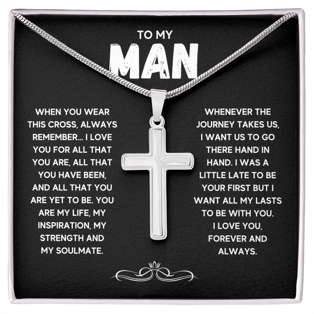 To my man husband boyfriend soulmate, husband necklace from wife, necklace for boyfriend, gift ideas for him, gifts for men - ON CLOUD NINE GIFTS