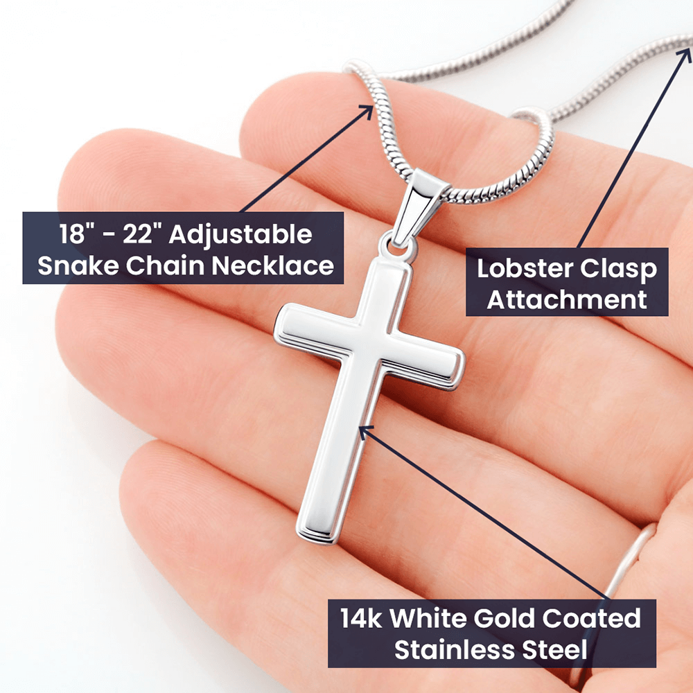 Dad gifts from son, necklace for dad who wants nothing, dad birthday gifts from son, happy birthday dad cross, best dad ever gifts - ON CLOUD NINE GIFTS