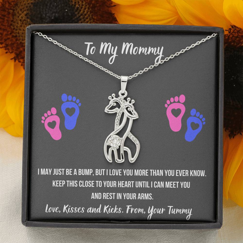 TO MY MOMMY "HEART-FEET" GIRAFFE NECKLACE GIFT SET - ON CLOUD NINE GIFTS