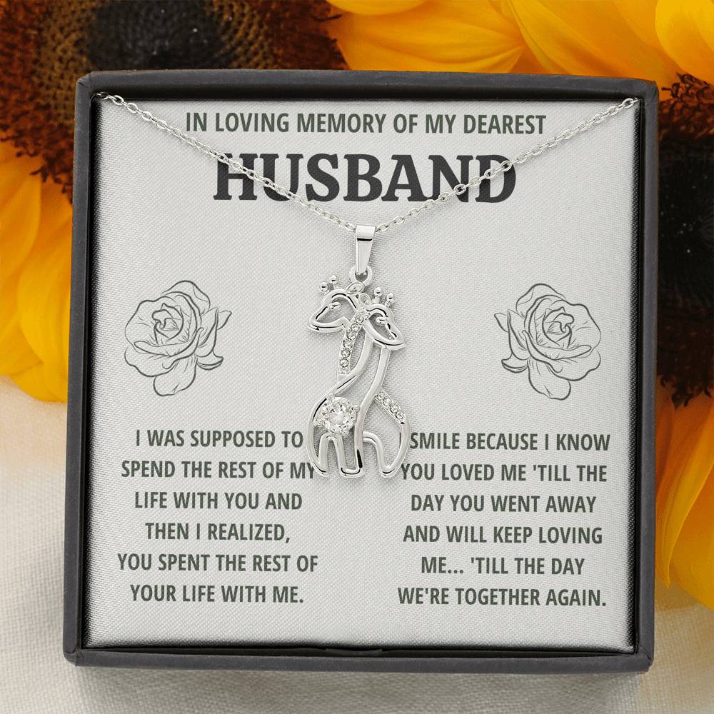 TO MY HUSBAND "LIFE" REMEMBRANCE GIRAFFE NECKLACE GIFT SET - ON CLOUD NINE GIFTS