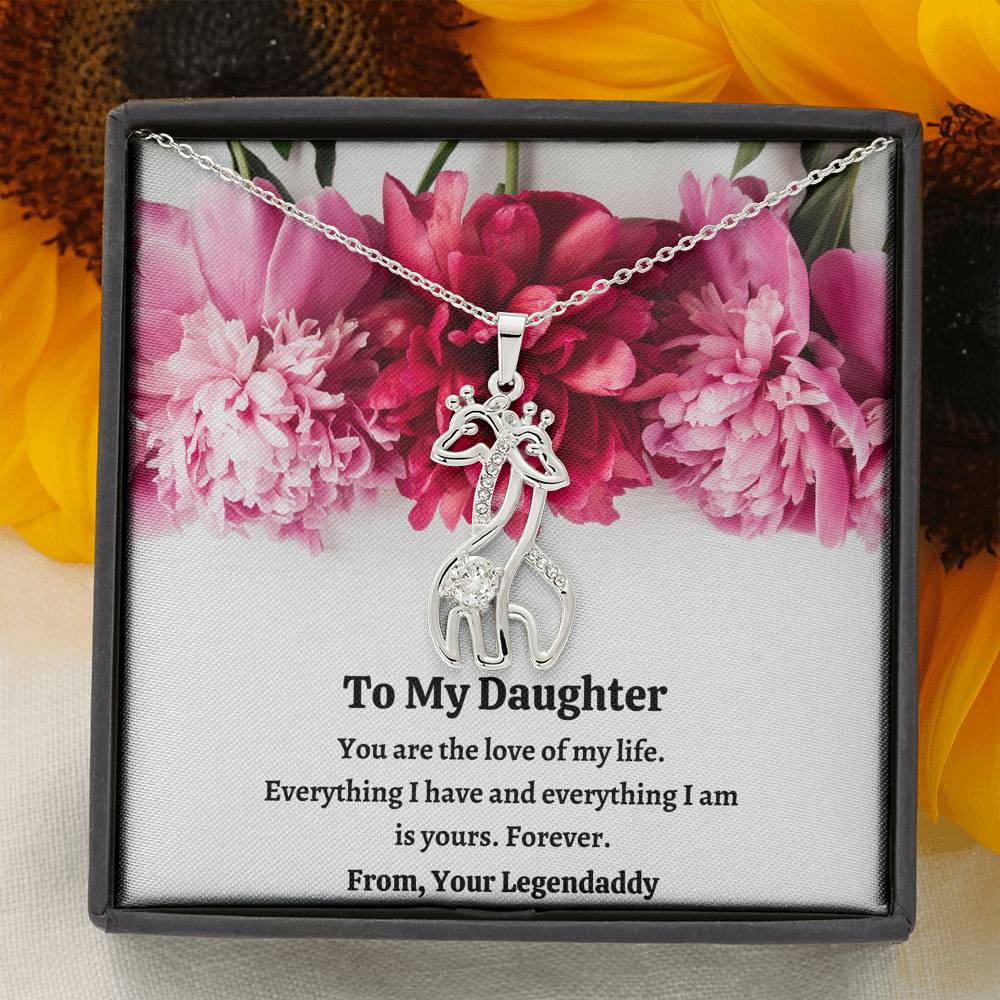 TO MY DAUGHTER "FROM, YOUR LEGENDADDY" GIRAFFE NECKLACE GIFT SET - ON CLOUD NINE GIFTS