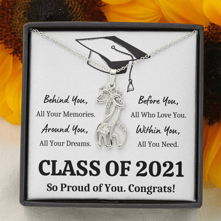 GRADUATION ALL YOU NEED GIRAFFE NECKLACE GIFT SET - ON CLOUD NINE GIFTS