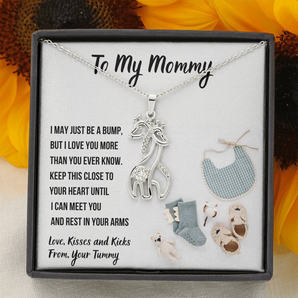 TO MY MOMMY "BABY FASHION" GIRAFFE NECKLACE GIFT SET - ON CLOUD NINE GIFTS