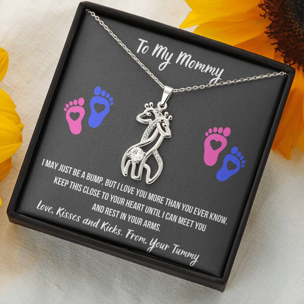 TO MY MOMMY "HEART-FEET" GIRAFFE NECKLACE GIFT SET - ON CLOUD NINE GIFTS