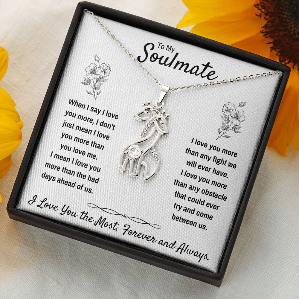 TO MY SOULMATE "I LOVE YOU THE MOST" GIRAFFE NECKLACE GIFT SET - ON CLOUD NINE GIFTS