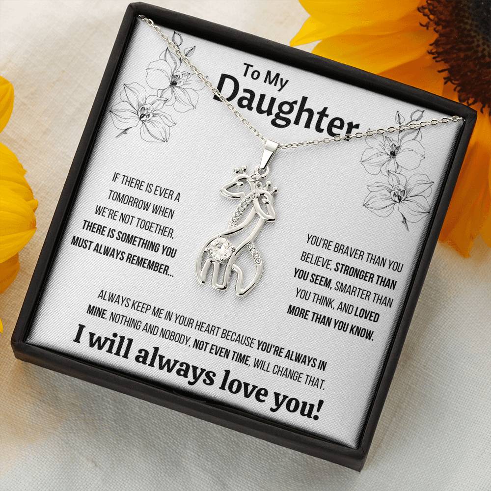 TO MY DAUGHTER "NOT EVEN TIME" GIRAFFE NECKLACE GIFT SET - ON CLOUD NINE GIFTS
