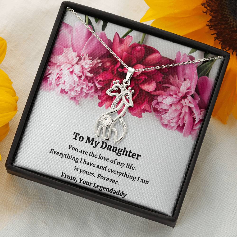 TO MY DAUGHTER "FROM, YOUR LEGENDADDY" GIRAFFE NECKLACE GIFT SET - ON CLOUD NINE GIFTS