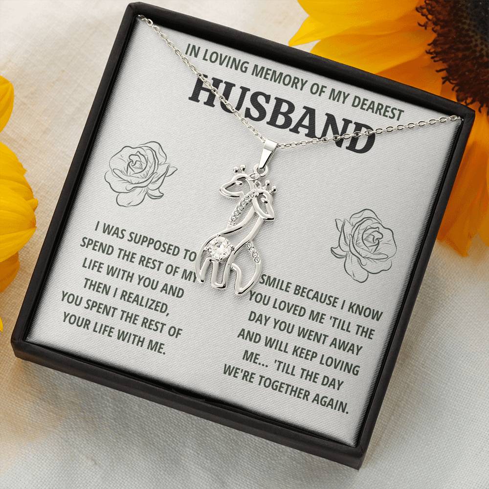 TO MY HUSBAND "LIFE" REMEMBRANCE GIRAFFE NECKLACE GIFT SET - ON CLOUD NINE GIFTS