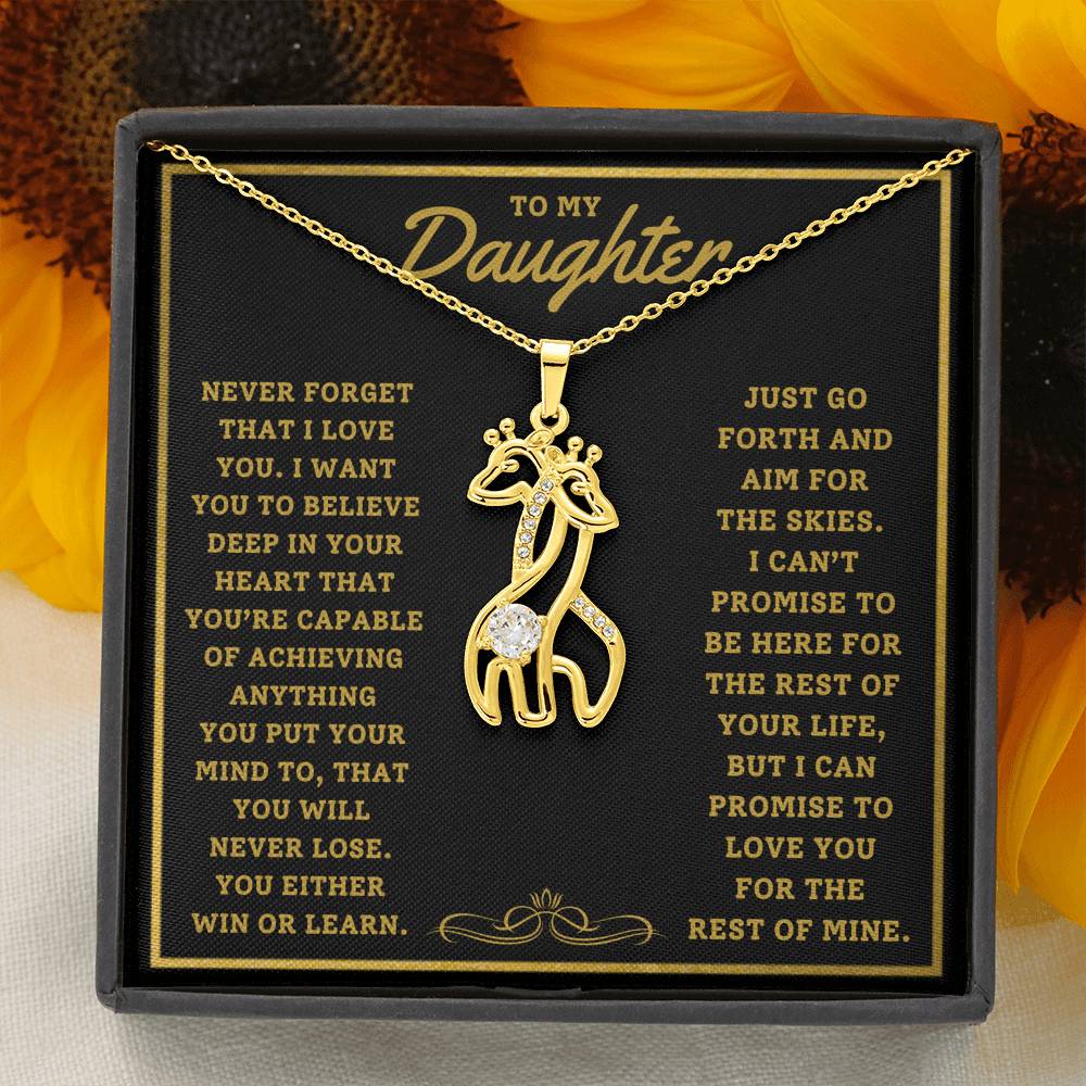 TO MY DAUGHTER "AIM FOR THE SKIES" GIRAFFE NECKLACE GIFT SET - ON CLOUD NINE GIFTS