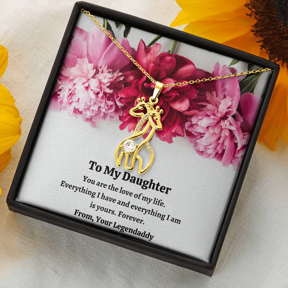 TO MY DAUGHTER "FROM, YOUR LEGENDADDY" GIRAFFE NECKLACE GIFT SET - ON CLOUD NINE GIFTS