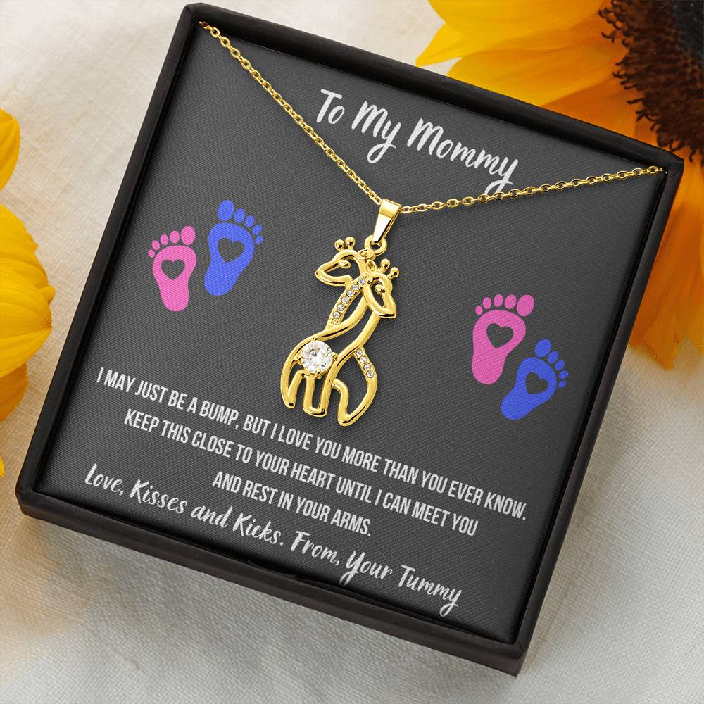 TO MY MOMMY "HEART-FEET" GIRAFFE NECKLACE GIFT SET - ON CLOUD NINE GIFTS