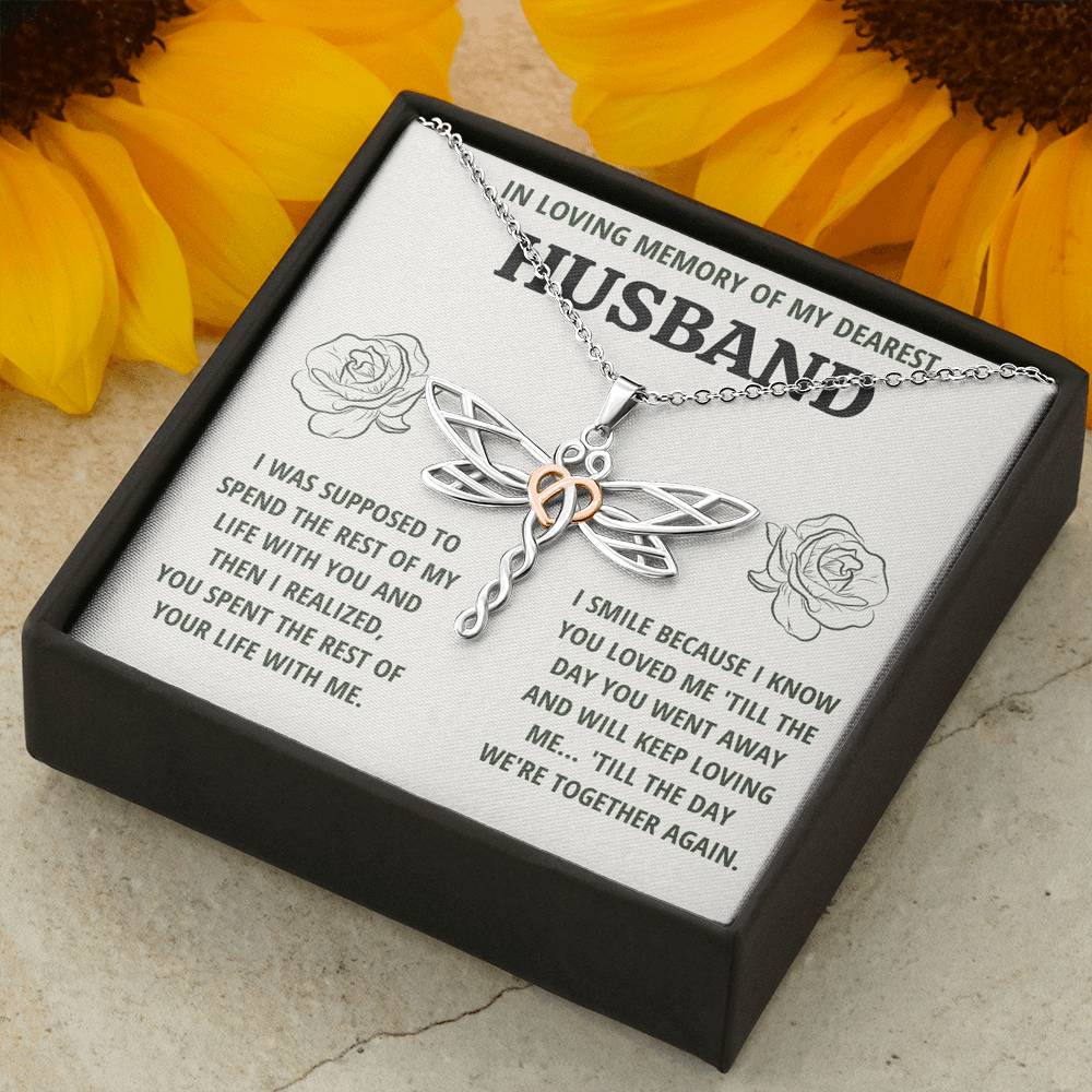 TO MY HUSBAND "LIFE" DRAGONFLY REMEMBRANCE NECKLACE GIFT SET - ON CLOUD NINE GIFTS