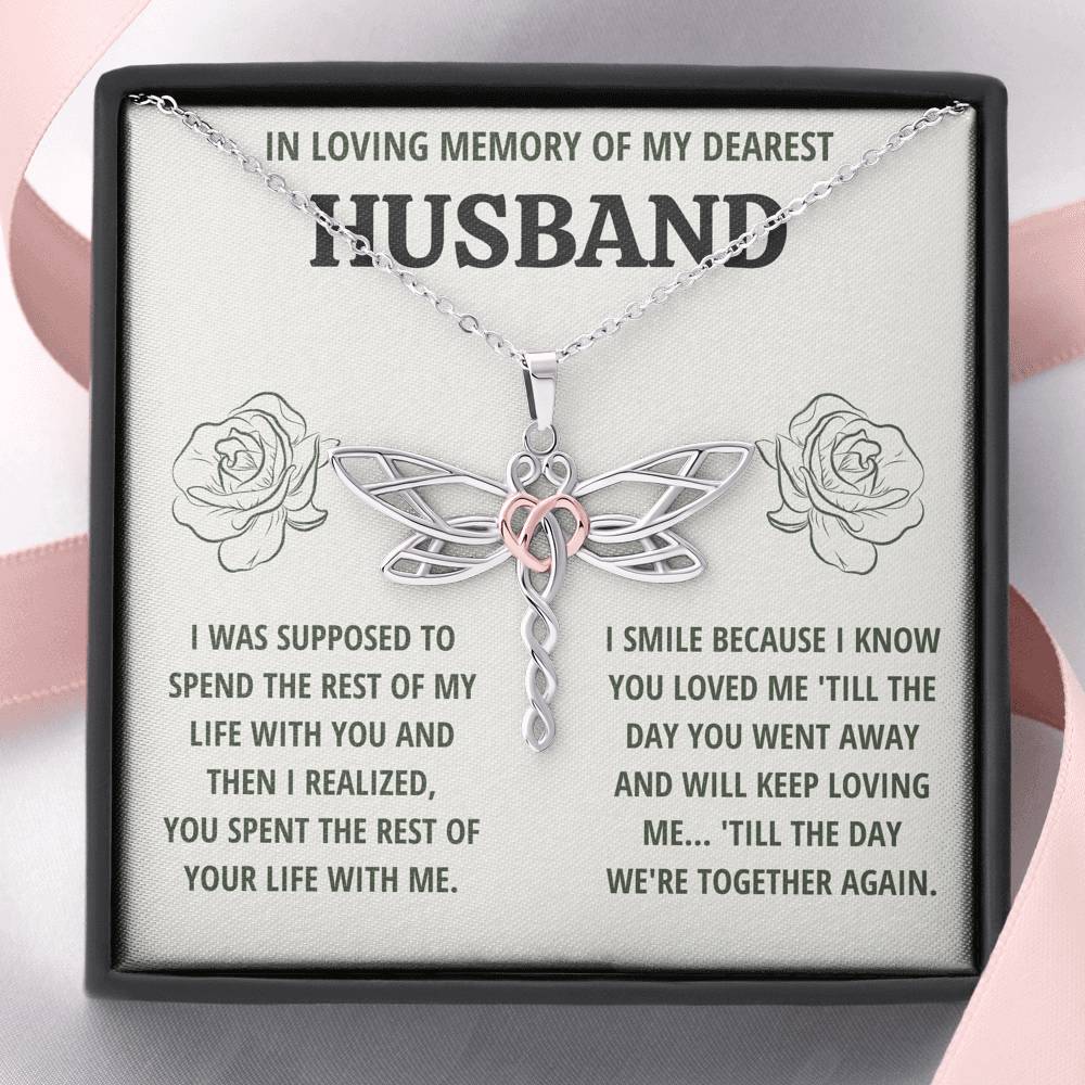 TO MY HUSBAND "LIFE" DRAGONFLY REMEMBRANCE NECKLACE GIFT SET - ON CLOUD NINE GIFTS