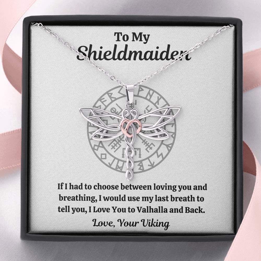 TO MY SHIELDMAIDEN "BREATHING" DRAGONFLY NECKLACE GIFT SET - ON CLOUD NINE GIFTS