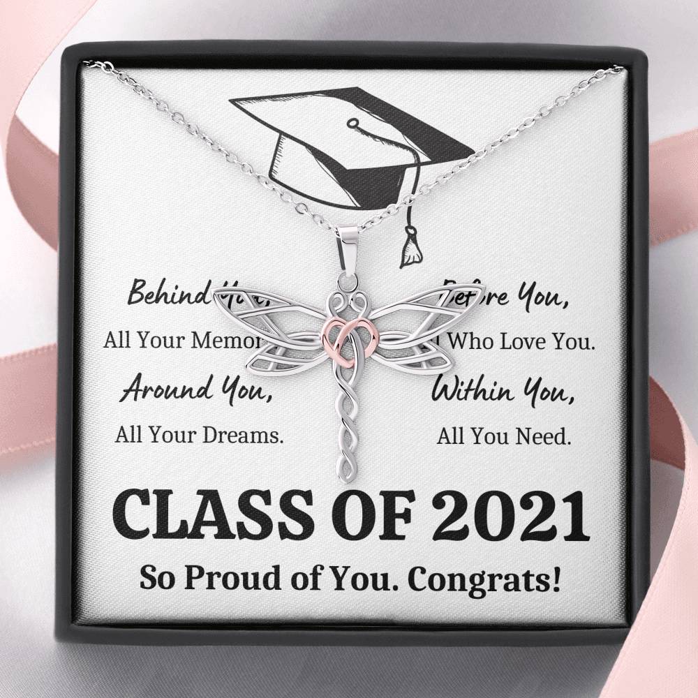GRADUATION ALL YOU NEED DRAGONFLY NECKLACE GIFT SET - ON CLOUD NINE GIFTS
