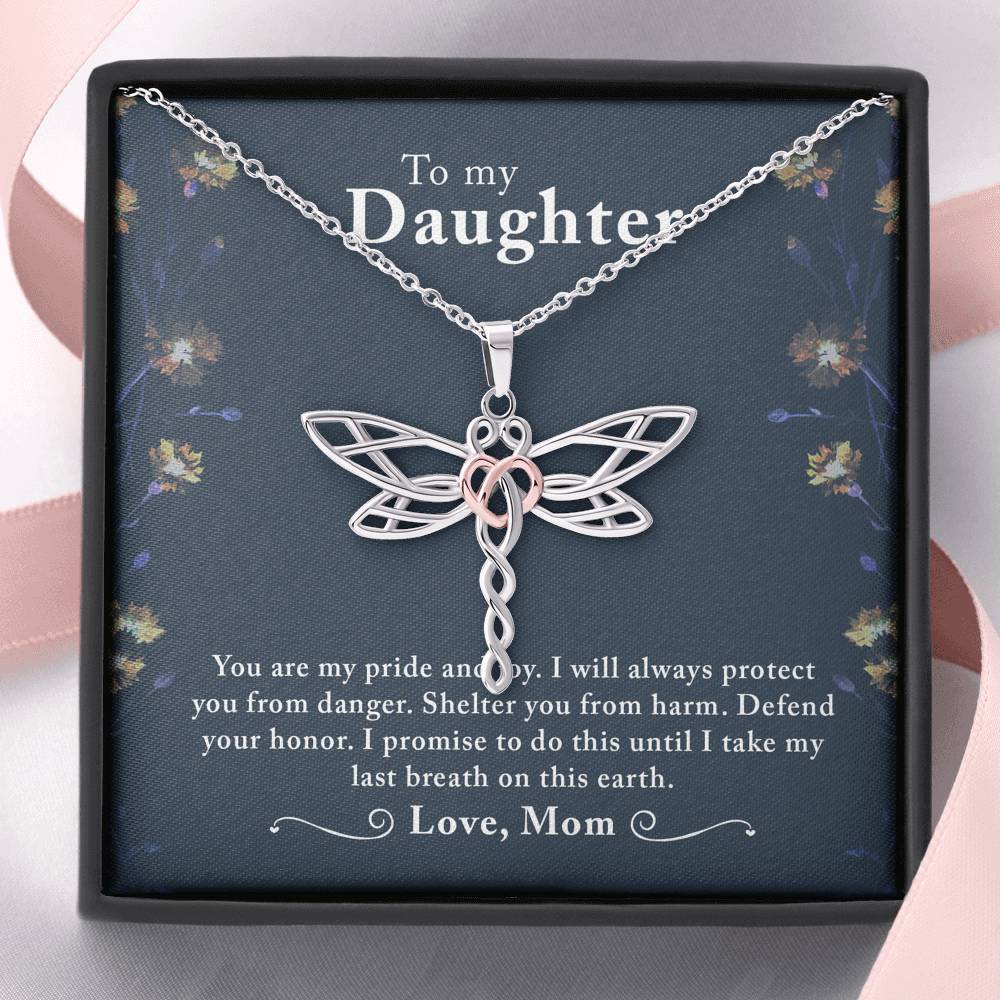 TO MY DAUGHTER "LAST BREATH" DRAGONFLY NECKLACE GIFT SET - ON CLOUD NINE GIFTS